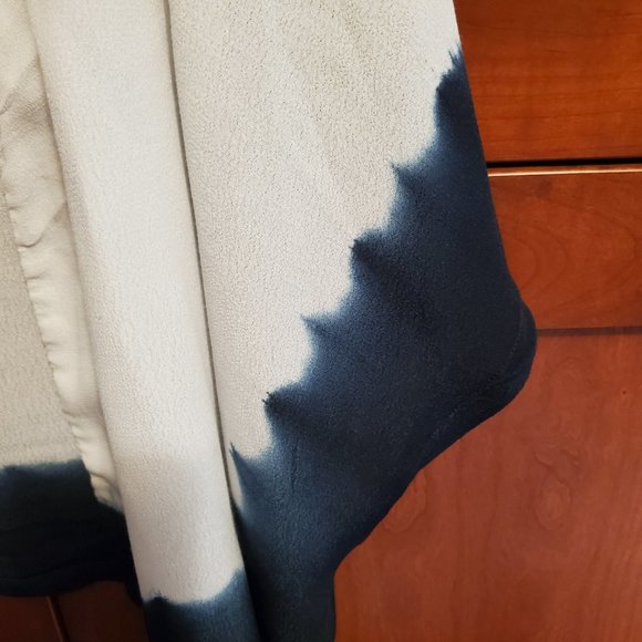 White & Navy Ombre Kimono Top S-M - Picture 3 of 5